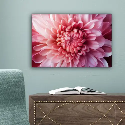 Dahlia - Bloem - Close up - Roze canvas 2cm klein -sfeer4