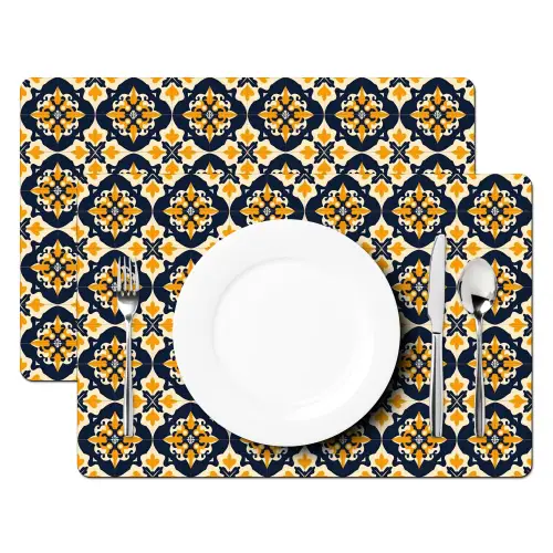 Patroon - Siertegel - Kleurrijk Placemat vinyl groot 368 -zzsfeer2_Kitchenyeah-website