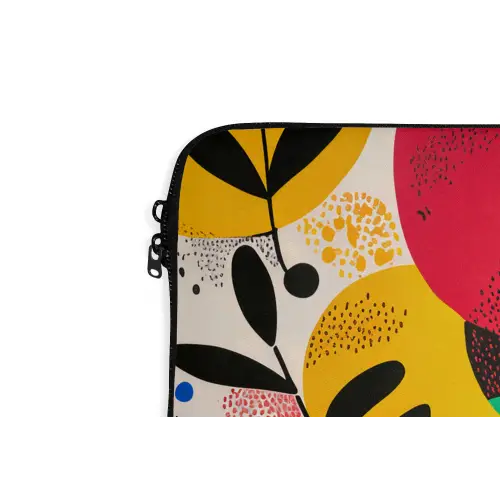 Vormen - Stippen - Kleurrijk laptophoes neopreen klein -detail