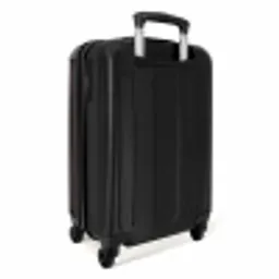 Eenhoorn en Bloemen op Zwarte Achtergrond NBS - Handbagage koffer - Kinderen Unisex middel -achterkant