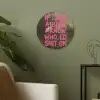 Klassiek - Humor - Roze Akoestische PET Vilt - Rond klein -sfeer2
