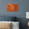 Bloemen - Wit - Subtiel - Roestkleur poster papier klein -sfeer2