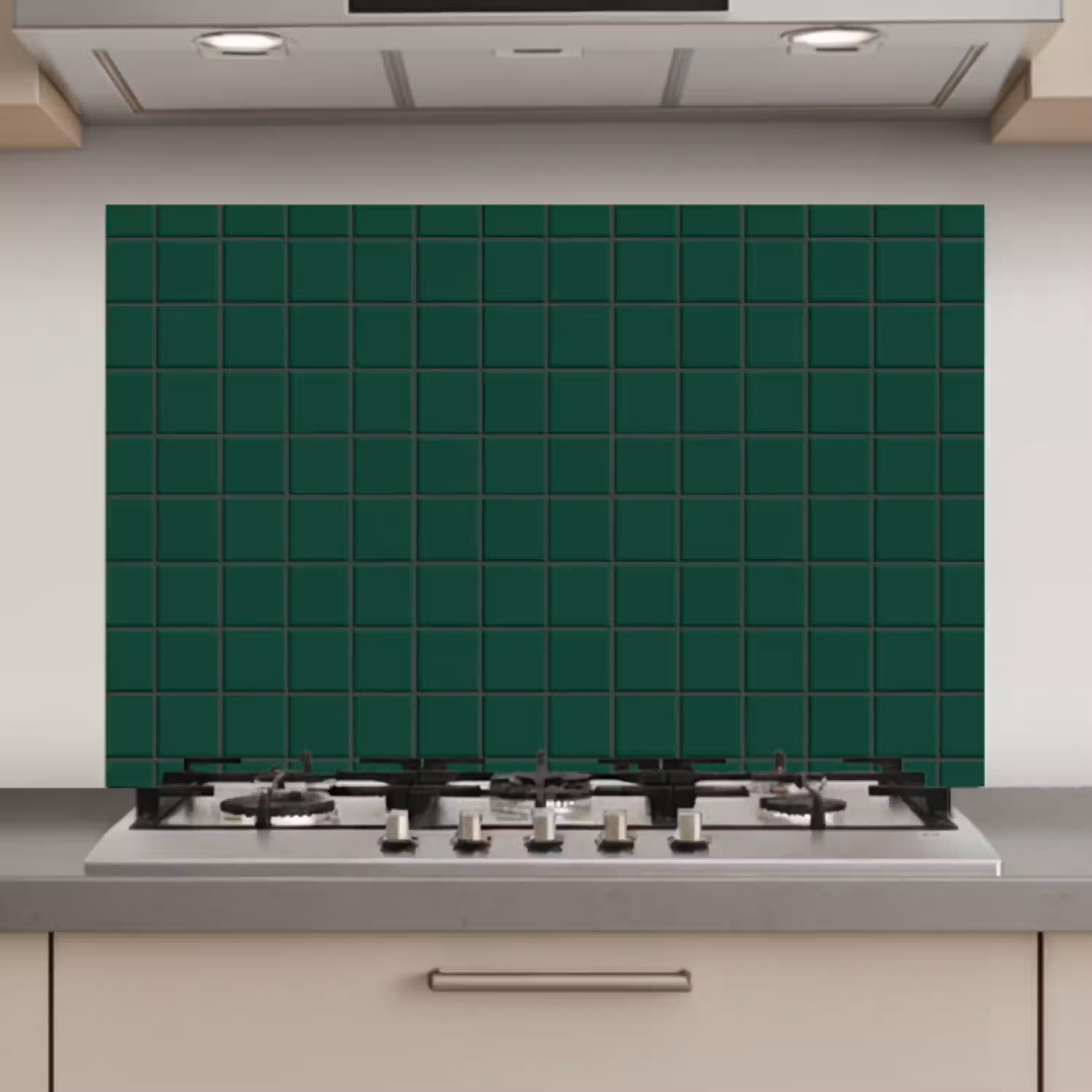 Patroon - Tegels - Dennen - Groen keuken achterwand spatscherm klein 900 -3d_website