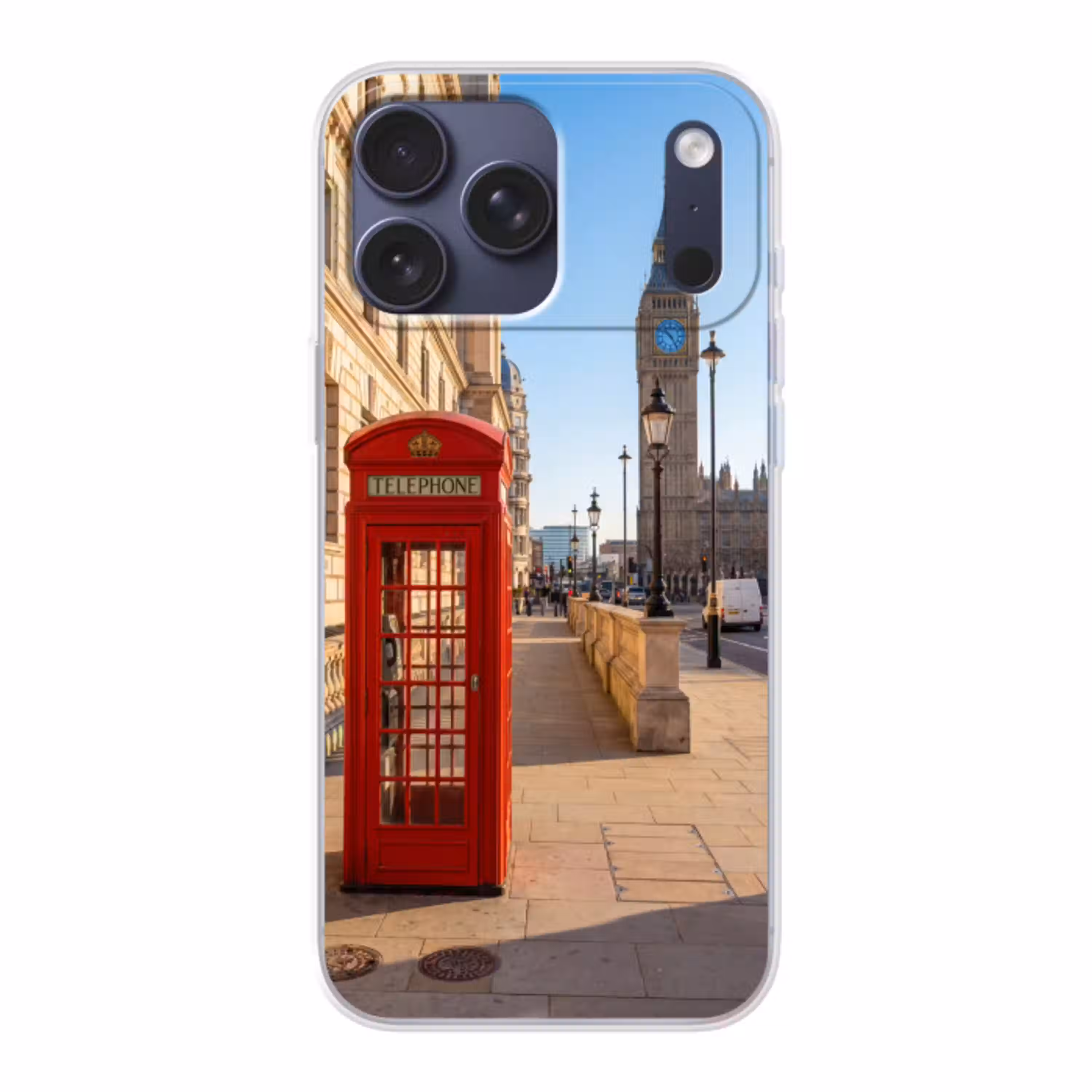 Telefooncel - Rood - Londen - Stad - Architectuur Telefoonhoesje iPhone 17 Pro Max klein -3d