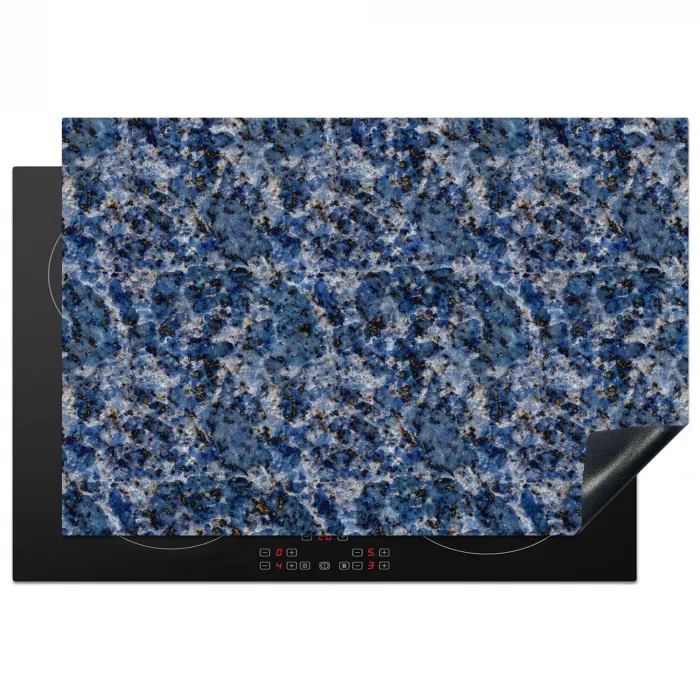 Graniet - Blauw - Koel Inductie beschermer vinyl 3mm klein 276 -3d