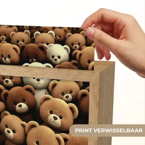 Teddybeer - Knuffel - Bruin - Beer - Jongens - Meisjes Light Box met kabel (Kinderlampje) klein -USP_websiteprintNL