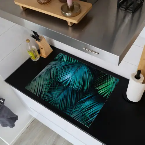 Inductie mat - Jungle - Inductie beschermer - Palmblad - Natuur Inductie beschemer met haakjes klein -sfeer1