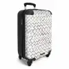 Zigzag penseelstreken in grijs NBS - Handbagage koffer - Volwassenen Unisex middel -productfoto_3d