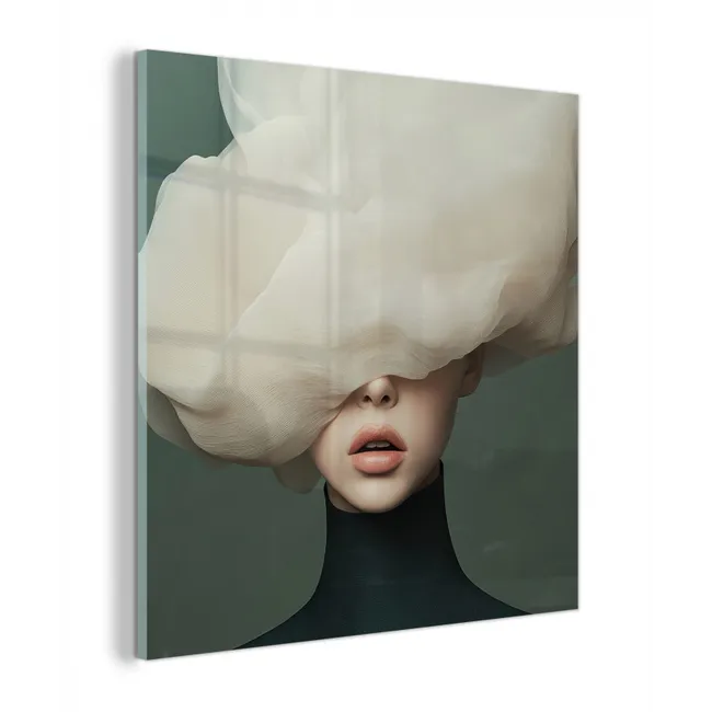 Hoed - Vrouw - Beige plexiglas 5mm klein -z3d