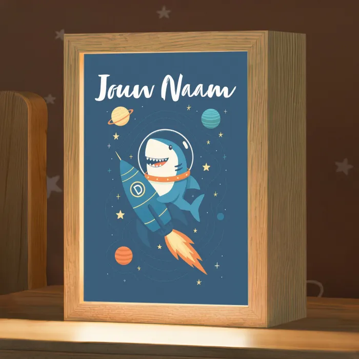 Raket - Haai - Ruimte Light Box met kabel (Kinderlampje) klein -zzz_3d_website