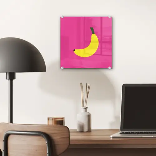 Banaan - Geel - Fruit plexiglas 5mm klein -sfeer6
