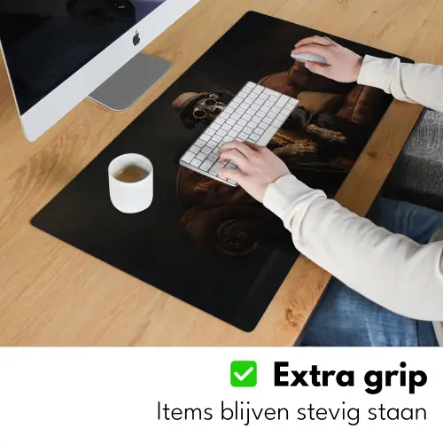 Hond - Sigaar - Hoed - Pak Muismat XXL klein -sfeer3