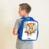 Lucas leeuw Kinderrugzak - Blauw middel -sfeer2