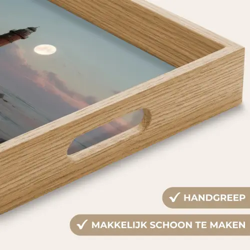 Vuurtoren - Stenen - Water - Maan Dienblad Rechthoek middel -USP_HandgreepNL