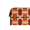 Geometrisch - Retro - Oranje laptophoes neopreen klein 279 -detail