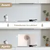 Minimalistisch - Cirkel - Lichtgrijs keuken achterwand spatscherm klein -voor_na_FR