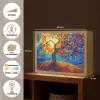 Boom - Zon - Verflook - Kleuren - Abstract Light Box met batterij (Wandlamp) middel -USP_websiteoverzichtNL