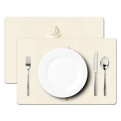 Softijs - Hoorntje - Wit Placemat vinyl groot -zzsfeer2_Kitchenyeah-website