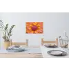 Dahlia - Bloem - Oranje Muursticker klein -eettafel