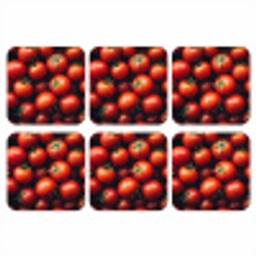 Groente - Rood - Tomaten onderzetter kurk middel -3d