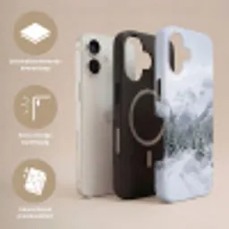 Weg - Bergen - Sneeuw - Naaldbos - Avontuurlijk Toughcase MagSafe Apple iPhone 17 klein -USP_Lagen_NL