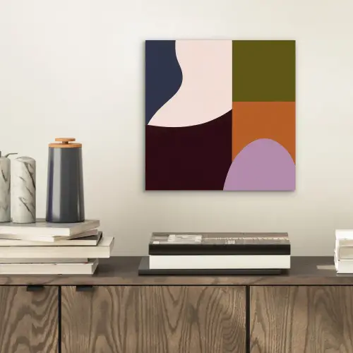 Vormen - Abstract - Kleuren - Vierkant aluminium wit klein -sfeer1