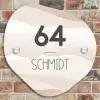 Beige lagen - Modern Naambord Organisch middel -sfeer10