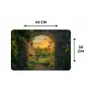 Poort - Planten - Zonsondergang Placemat vinyl groot -specs