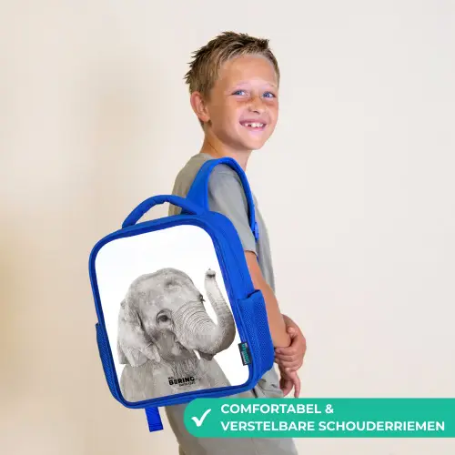 Oscar Olifant Kinderrugzak - Blauw middel -sfeer3_NL