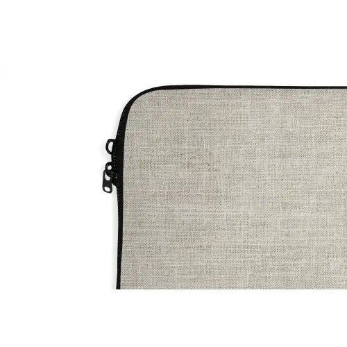 Linnen - Textuur - Beige laptophoes neopreen klein 279 -detail