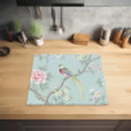 Vogel - Bloemen - Kleurrijk Inductie beschermer vinyl 3mm middel -sfeer5