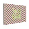 Focus - Vakken - Roze Tuinposter op houten frame 2 cm dik klein -3d