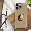 Egel - Snuitje - Bruin - Stekels Hoesje iPhone 16 Pro Max met koord klein -sfeer4