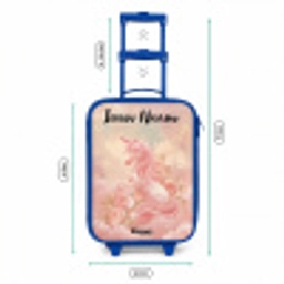 Eenhoorn - Wolken - Roze Kinderkoffer - Blauw klein -productfoto_formaten