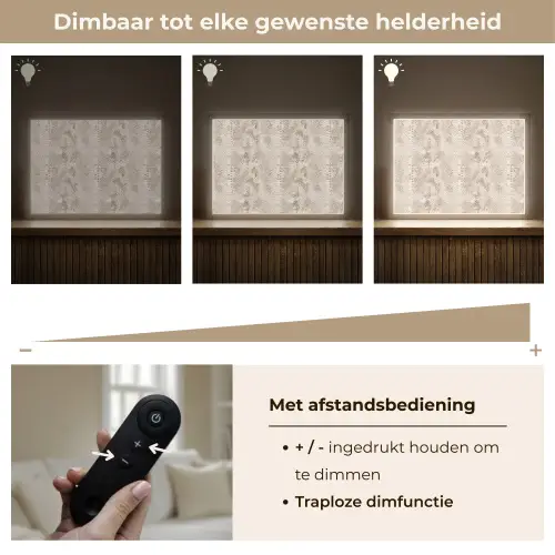 Slang - Patroon - Beige Light Box met batterij (Wandlamp) middel 907 -USP_dimbaarNL