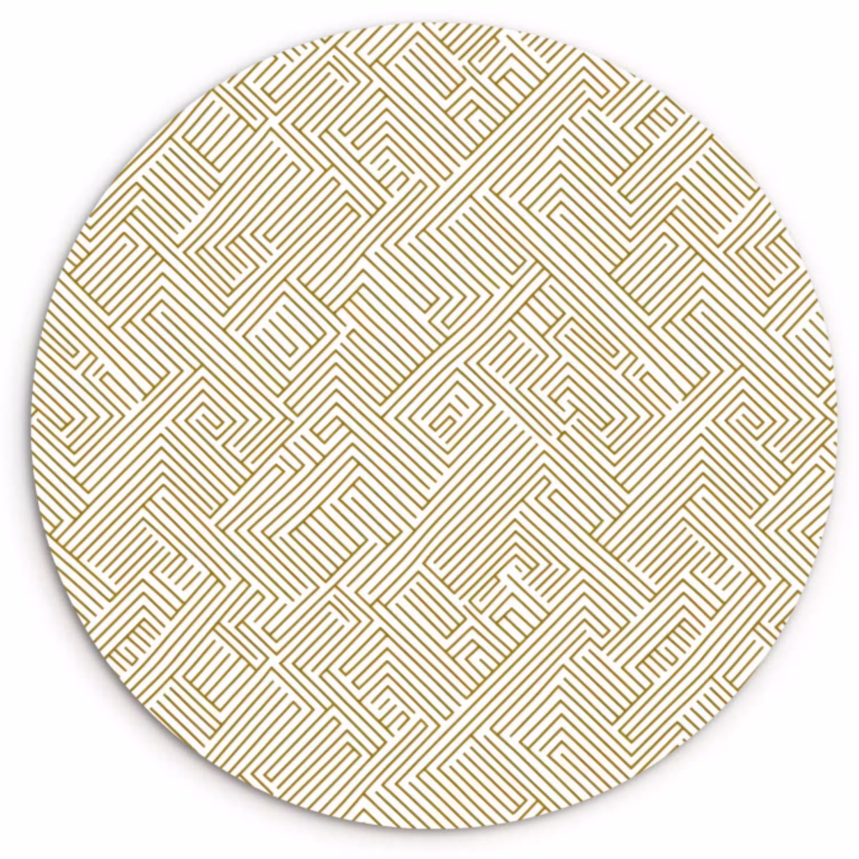 Geometrisch - Lijnen - Groen Wandcirkel kunststof plaat 5mm dik klein 188 -3d