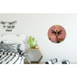 Illustratie - Vogel - Vlakken - Kleurrijk Wandcirkel aluminium klein -kinderkamer