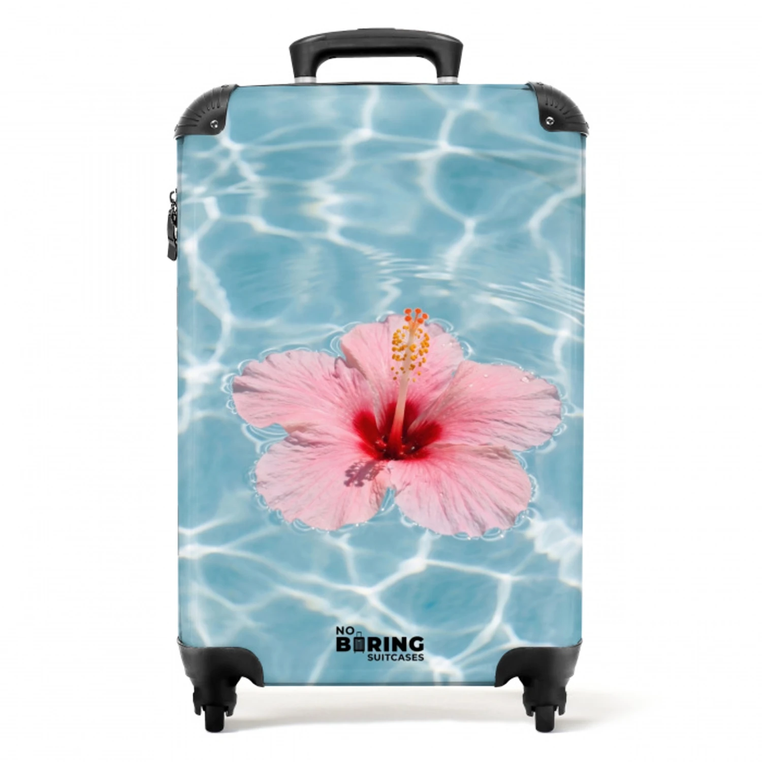 Hibiscus - Water - Roze NBS - Handbagage koffer - Volwassenen Unisex middel -productfoto_recht