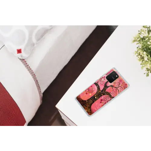 Boom - Levensboom - Roze - Goud Telefoonhoesje Samsung Galaxy S10 Lite klein -kamerS10Lite