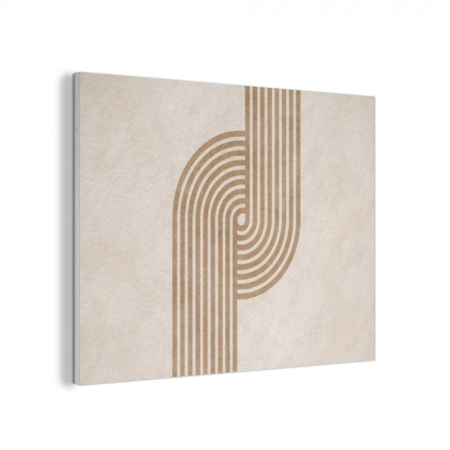 Symmetrische bocht - Koperkleurig PET vilt klein -3d