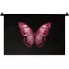 Vlinder - Fuchsia - Grafisch Wandkleed katoen klein -zz3d