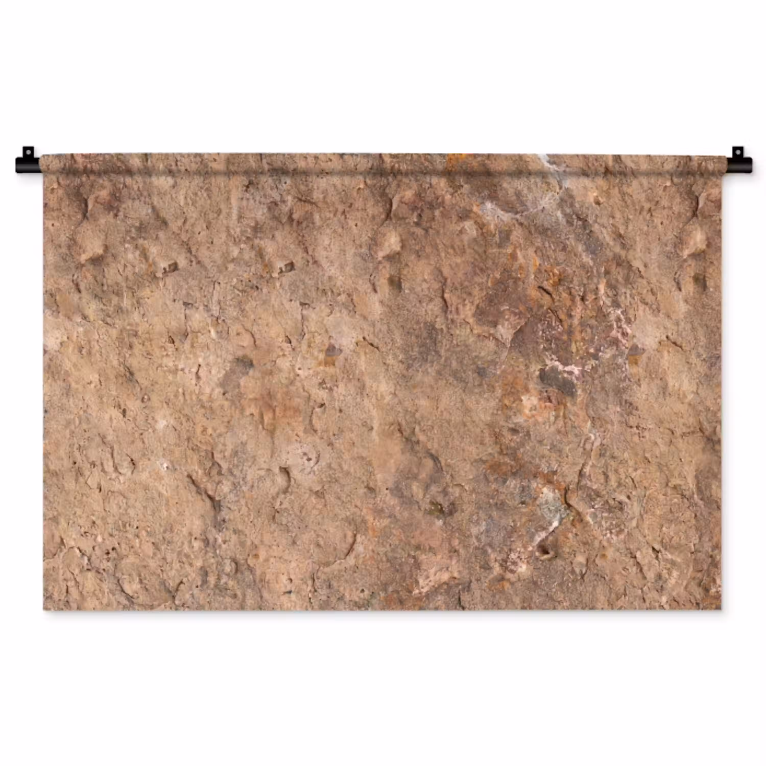 Steen - Natuur - Textuur - Abstract - Bruin Wandkleed katoen middel -zz3d