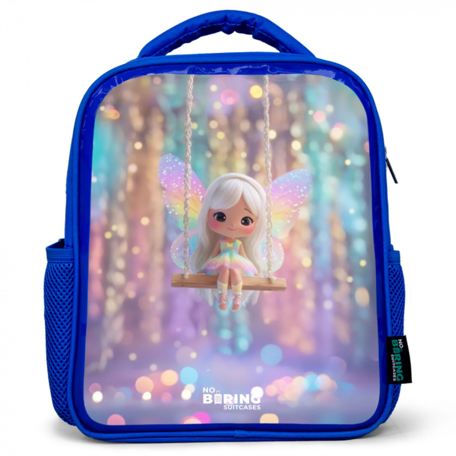 Fee - Elf - Regenboog Kinderrugzak - Blauw middel -3d