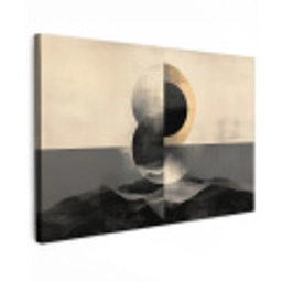 Cirkels - Schaduw - Abstract Tuinposter op houten frame 2 cm dik klein -3d
