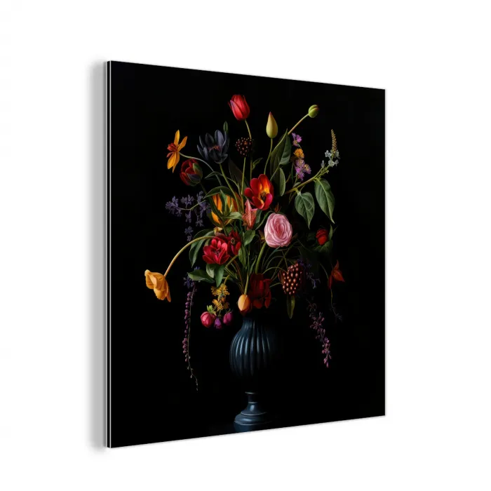 Bloemen - Bessen - Klassiek aluminium wit klein -3d