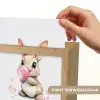 Konijn - Roze - Bellen Light Box met kabel (Kinderlampje) klein -USP_websiteprintNL