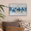 Bloemen - Blauw - Abstract canvas 2cm klein -sfeer1