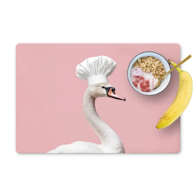 Zwaan - Koksmuts - Mooi - Klassiek Placemat vinyl groot -zzzproduct_Kitchenyeah-website