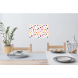 Cirkels - Speels - Kleurrijk Muursticker klein 286 -eettafel