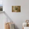 Vaas - Olijftakken - Bladeren - Beige tuinposter los doek klein -sfeer8